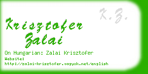 krisztofer zalai business card